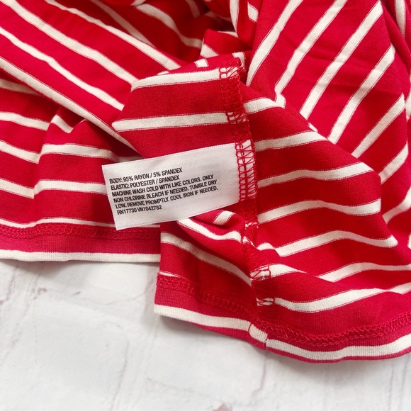 Isabel Maternity NWT babydoll red white stripe tank size Small - Picture 7 of 9
